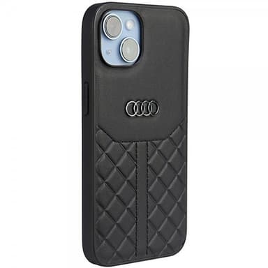 Audi iPhone 14 Skal Genuine Leather Case Svart