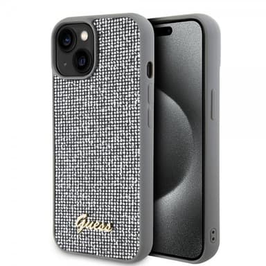 Guess iPhone 15 Skal Square Mirror Silver