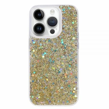 Nordic Covers iPhone 15 Pro Max Skal Sparkle Series Citrine Gold