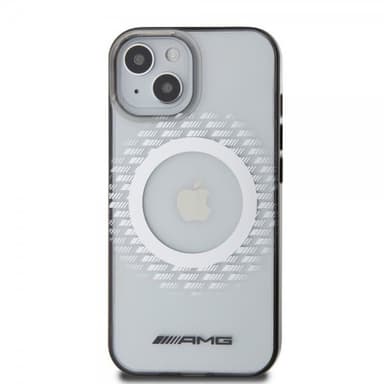 Mercedes Benz iPhone 15 Skal Rhombus Pattern MagSafe AMG Transparent