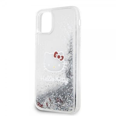 Hello Kitty iPhone 11 Skal Liquid Glitter Translucent