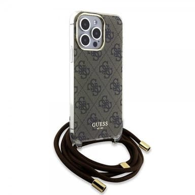 Guess iPhone 15 Pro Max Skal Crossbody Cord Brun