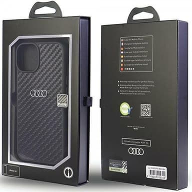 Audi iPhone 14 Skal Carbon Fiber Svart