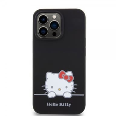 Hello Kitty iPhone 13 Pro Skal Liquid Silicone Svart