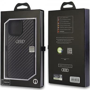 Audi iPhone 14 Pro Skal Carbon Fiber Svart