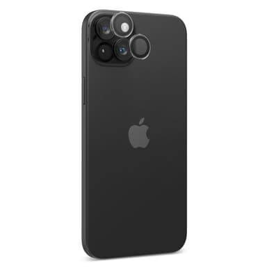 Spigen iPhone 15/iPhone 15 Plus Kameralinsskydd GLAS.tR EZ Fit Optik Pro Crystal Clear 2-pack