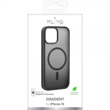 Puro iPhone 15 Skal Gradient MagSafe Svart