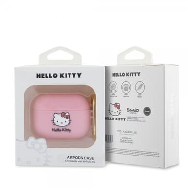 Hello Kitty AirPods Pro Skal Liquid Silicone Rosa