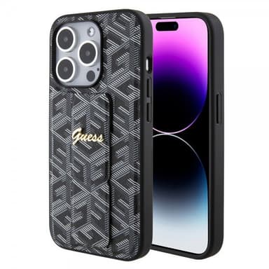 Guess iPhone 15 Pro Max Skal G Cube Grip Stand Svart