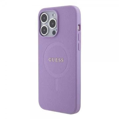 Guess iPhone 15 Pro Skal Saffiano MagSafe Lila
