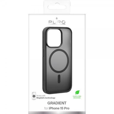 Puro iPhone 15 Pro Skal Gradient MagSafe Svart