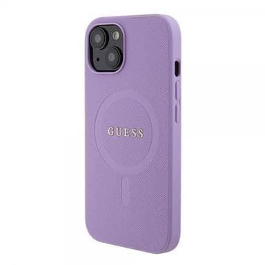 Guess iPhone 15 Plus Skal Saffiano MagSafe Lila