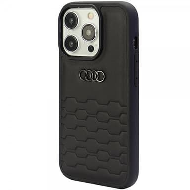 Audi iPhone 15 Pro Max Skal GT Synthetic Leather Svart