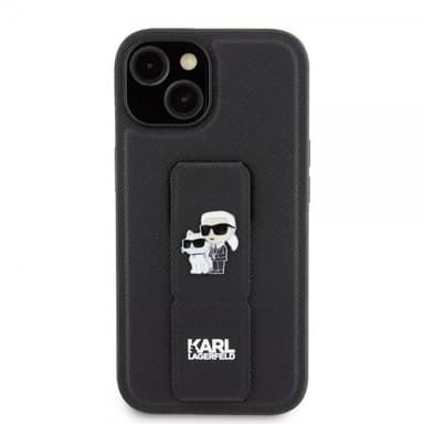 Karl Lagerfeld iPhone 15 Skal Grip Stand Function Svart