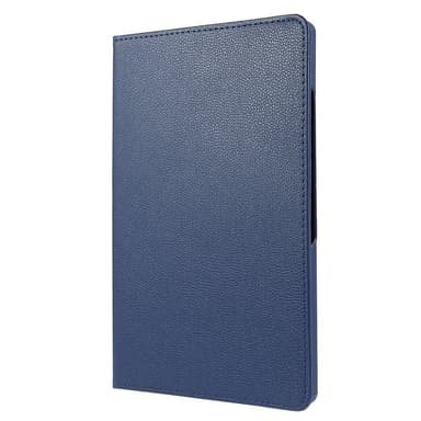 SKALO Samsung Tab A9+ 360 Litchi Fodral - Mörkblå