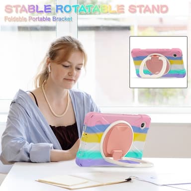 SKALO Samsung Tab A9 Extra Stöttåligt Armor 360 Handtag/Stativ Skal