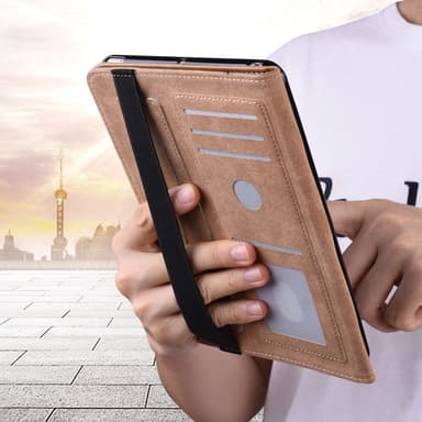 SKALO Samsung Tab A9+ PU-Läder Fodral - Brun