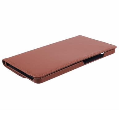 SKALO Samsung Tab A9 360 Litchi Fodral - Brun