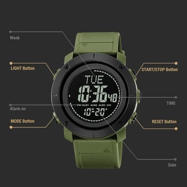 Armbandsklocka Armbandsur Klocka Outdoor Sports 12 / 24H