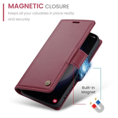 CASEME Plånboksfodral Samsung Galaxy S24 - Röd