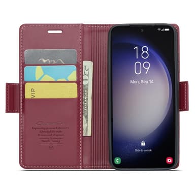 CASEME Plånboksfodral Samsung Galaxy S24 - Röd