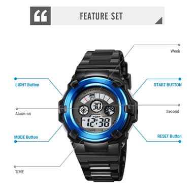 Armbandsklocka Armbandsur Klocka elektronisk 12 / 24H