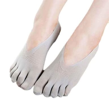 5-pack Osynliga tåstrumpor / Fingerstrumpor Dam - Vita