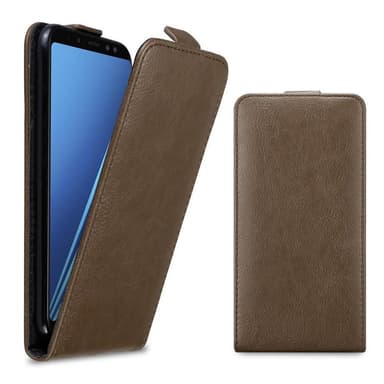Samsung Galaxy A8 2018 Flipfodral Skal (Brun)
