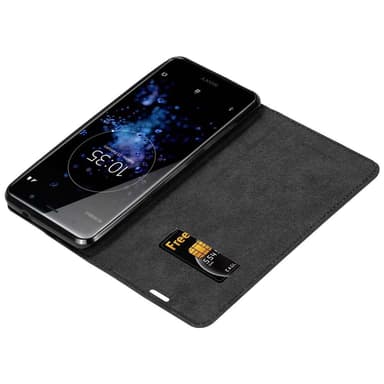 Skal Sony Xperia XZ2 PREMIUM Plånboksfodral (Svart)