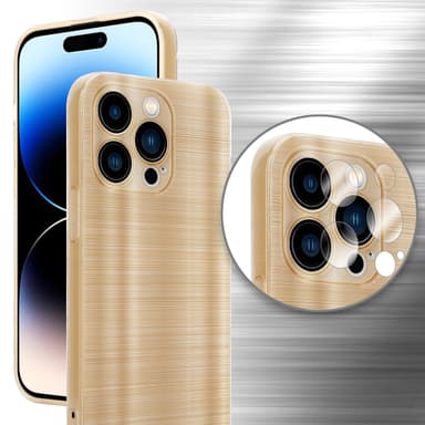 iPhone 14 PRO Skal Fodral Case (Guld)