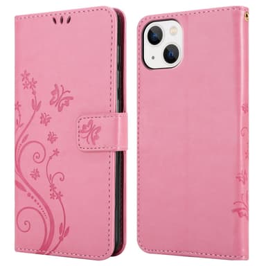 iPhone 14 Plånboksfodral Skal (Rosa)