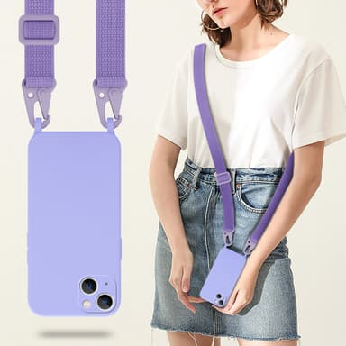 iPhone 14 PLUS Skal Fodral Kedja (Lila)
