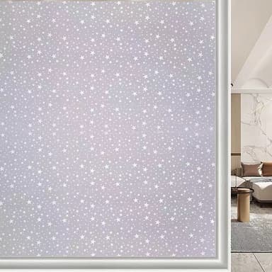 Star Style Frosted Privacy Dekorativ fönsterfilm Färg 30x200 cm