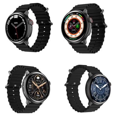 IP67 Vattentät 1,47"" HD Touch Screen Smart Watch Svart