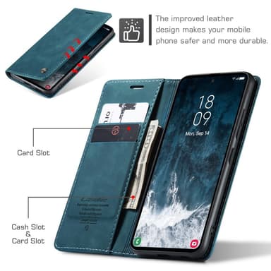 CASEME Plånboksfodral Samsung Galaxy S23 FE - Blå
