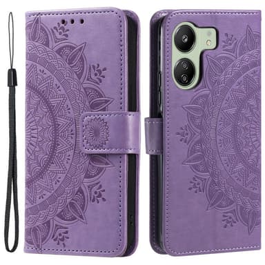 SKALO Xiaomi Redmi 13C 4G Mandala Plånboksfodral - Lila