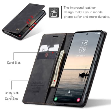 CASEME Plånboksfodral Samsung Galaxy S23 FE - Svart