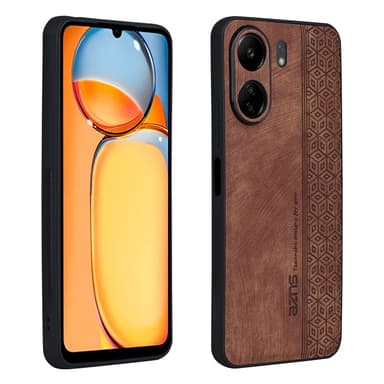 SKALO Xiaomi Redmi 13C 4G AZNS PU-Läder Skal - Brun
