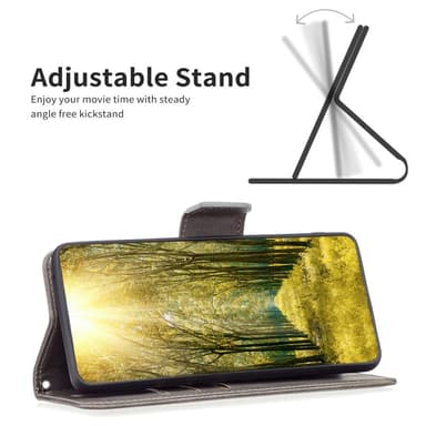 SKALO Motorola Moto G54 5G Plånboksfodral i PU-Läder - Grå