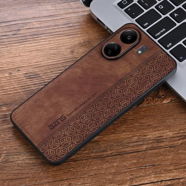 SKALO Xiaomi Redmi 13C 4G AZNS PU-Läder Skal - Brun
