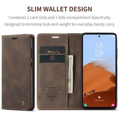 CASEME Plånboksfodral Samsung Galaxy S23 FE - Coffee