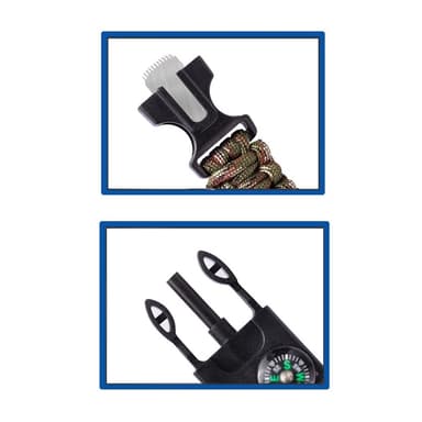 Överlevnadsarmband Survival Emergency Armband - Grön Kamouflage