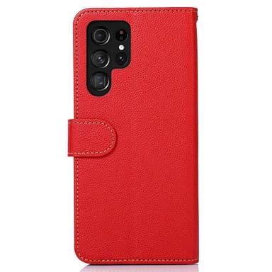 KHAZNEH Plånboksfodral till Samsung Galaxy S24 Ultra - Röd/Svart