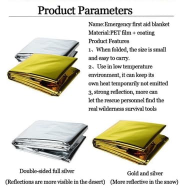 nödfilt Survival Rescue First Aid Folie Termisk filt 130x210cm