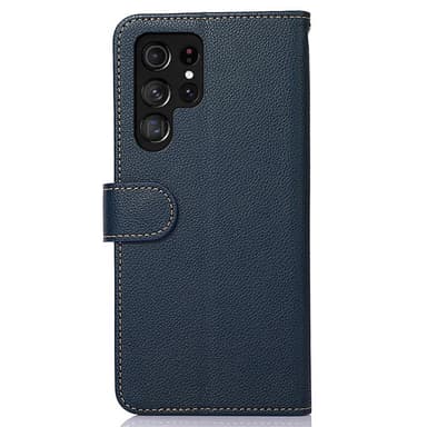 KHAZNEH Plånboksfodral till Samsung Galaxy S24 Ultra - Blå/Brun