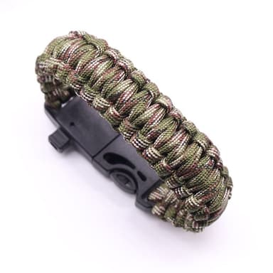 Överlevnadsarmband Survival Emergency Armband - Grön Kamouflage