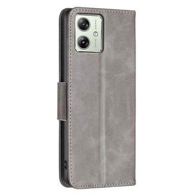 SKALO Motorola Moto G54 5G Plånboksfodral i PU-Läder - Grå