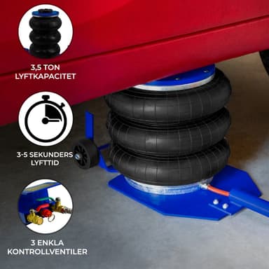 Air Bag Luft-Domkraft med Långt Handtag - 3,5T