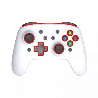 Trådlös Handkontroll för Nintendo Switch/Android/PC & iOS13, Röd/Vit