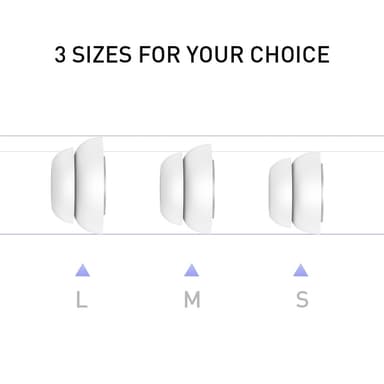 2-PACK AHASTYLE AirPods Pro 1/2 Öronkuddar i Silikon Dubbel Design L - Vit